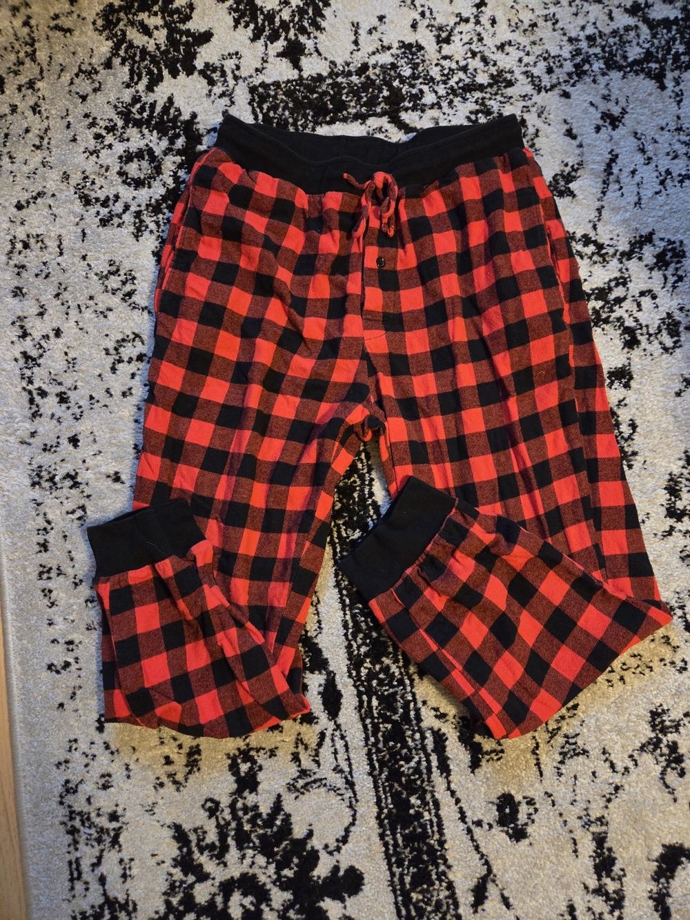 Adult Red and Black Buffalo Plaid Pajama Pants